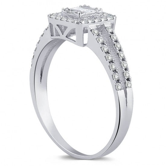 Пръстен бяло злато с Диаманти 0.46 карата